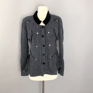 High Use Claire Campbell grey wool blazer jacket 6